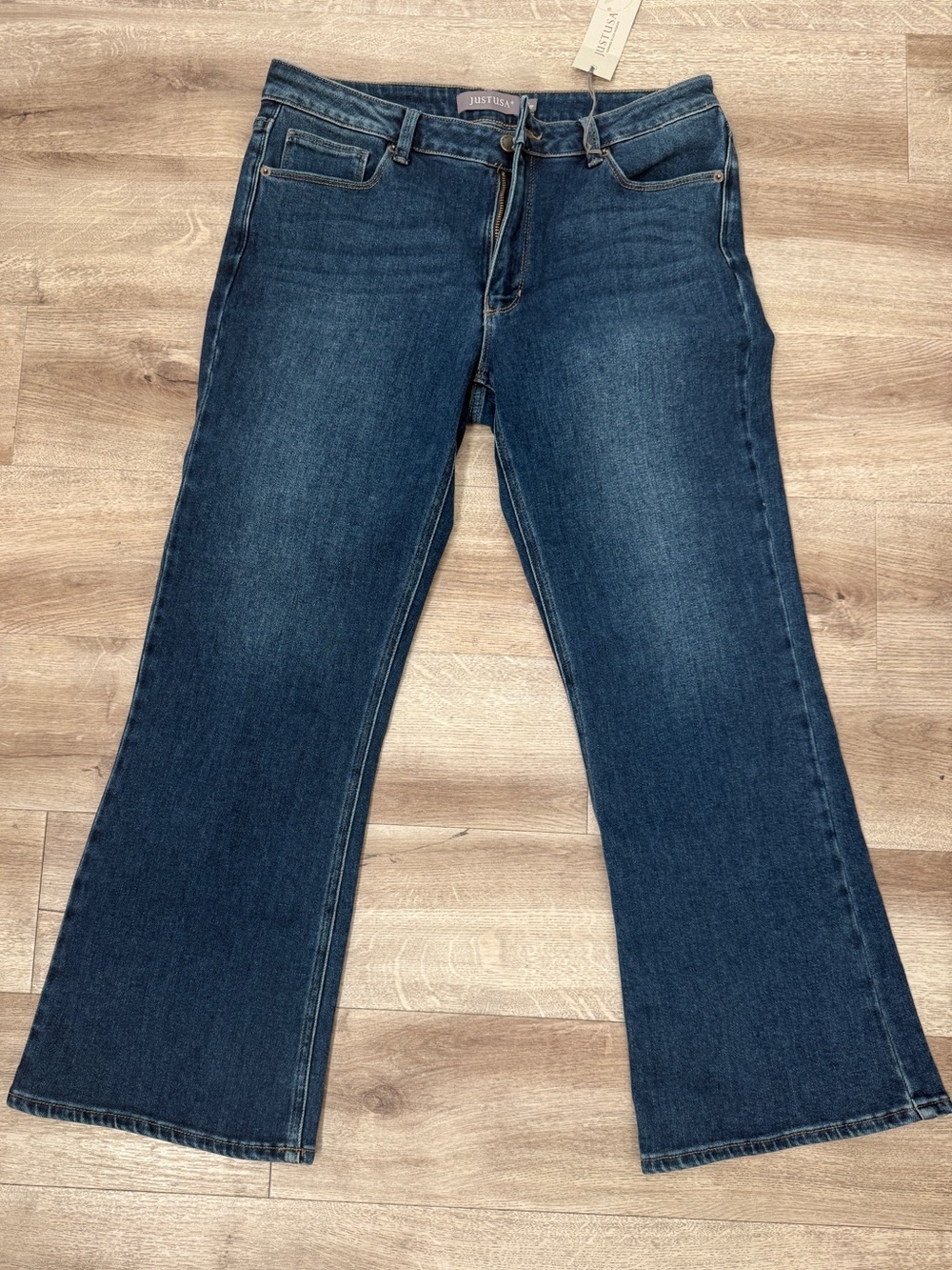 Just USA Blue Flared Wide Leg Jeans